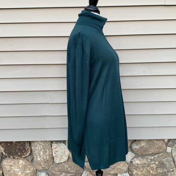 APT. 9® Women’s Ribbed Side Panel Turtleneck Sweater - Knight Green - Picture 7 of 13